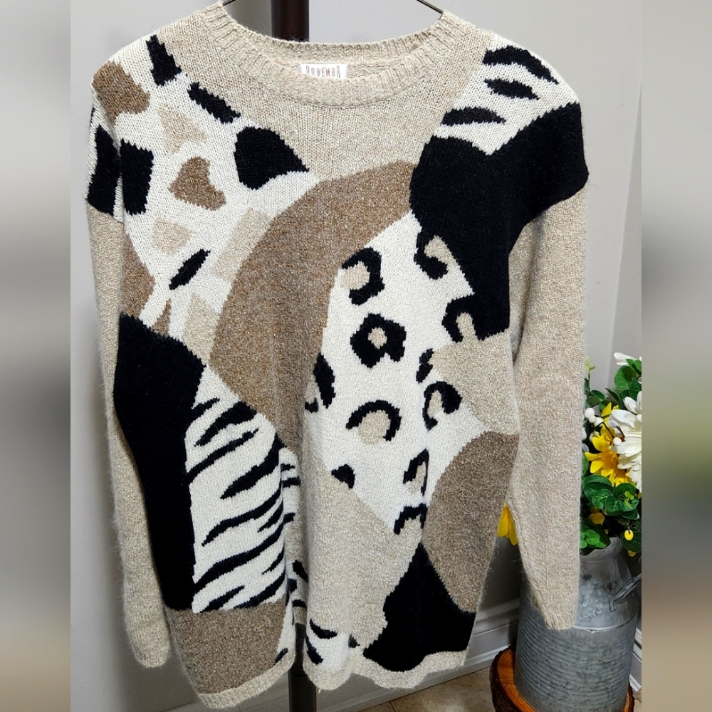 Braemar Vintage cheetah knited sweater